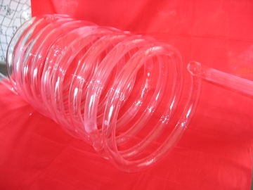 Tubes en verre de quartz clair en spirale
