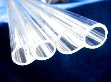 Pipes en verre de quartz clair à double canon
