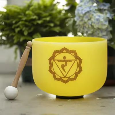 Ensemble de bols chantants givrés couleur chakra 8-14''