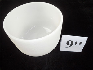 Fabricant chinois de bols chantants en cristal de quartz blanc givré
