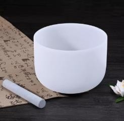 Vente à chaud Chakra 7 notes glacé Quartz cristal ensemble de bol chantant pour la guérison et la thérapie sonore
