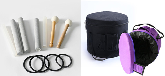 Clear crystal singing bowls with padded bowl case made of strong canvas MOQ 1