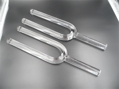 Diapason en cristal de quartz avec boîte de transport pour la musique et la guérison sonore 16mm