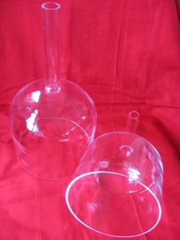 Handle clear crystal singing bowl with carrying case