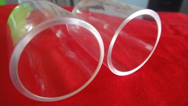 Une extrémité fermée, tubes en verre de quartz clair, combustion au feu
