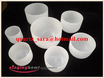 Ensemble de 7 bols chantants en cristal de quartz de 12 pouces accordés aux chakras, fabriqués en Chine