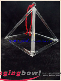 Pyramides chantantes en cristal de quartz clair 12 pouces, vente directe d'usine