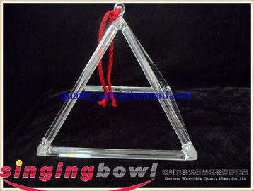 Pyramides chantantes en cristal de quartz clair 12 pouces, vente directe d'usine