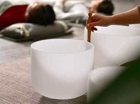 Pure Crystal frosted crystal singing bowls wholesale price from 6-24inch