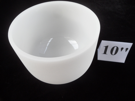 Bol chantant en quartz givré, ensemble de 7 chakras, 8-14 pouces, fabriqué en Chine