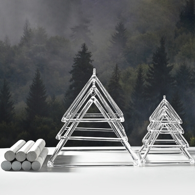 PYRAMIDE CHANTANTE EN CRISTAL DE QUARTZ 8 pouces