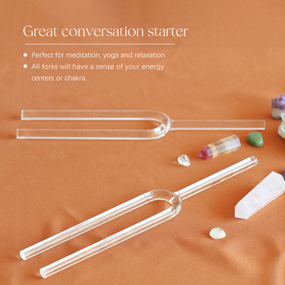 Crystal Singing Tuning Forks avec ensemble et accessoires de l'usine vendent directement