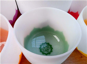 Chakra Lotus Quartz Cristal Bowl chantant Ensemble complet Prix en gros avec le temps de réverbération