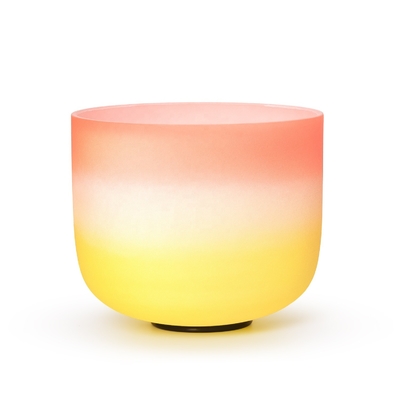 Couleur arc-en-ciel Quartz glacé Coupe de chant 7 pièces Chakra pour la guérison sonore