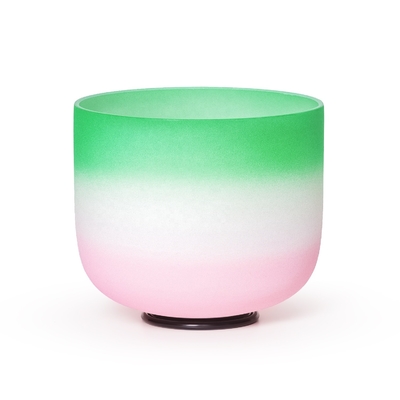 Couleur arc-en-ciel Quartz glacé Coupe de chant 7 pièces Chakra pour la guérison sonore