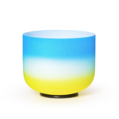 Couleur arc-en-ciel Quartz glacé Coupe de chant 7 pièces Chakra pour la guérison sonore