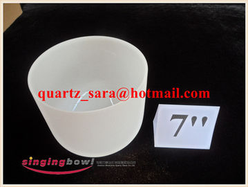 Bol chantant en cristal de quartz givré 8''-14'' 432 Hz