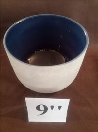 Bols chantants en quartz givré et quartz indigo pour la guérison sonore A