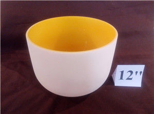 Bols chantants en quartz jaune pour la guérison sonore Note Sol E