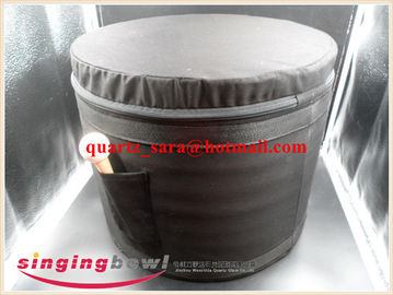 Bocal de chant en cristal de quartz boîtier de transport rembourrée verre de quartz wanshida