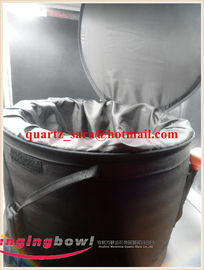 Bocal de chant en cristal de quartz boîtier de transport rembourrée verre de quartz wanshida