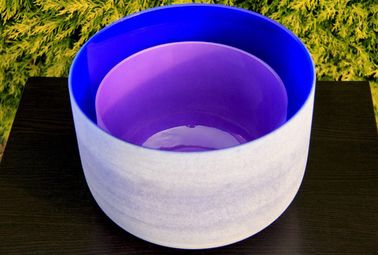 Bouteille de chant en cristal de quartz 12' 30 cm Chakra glacé Vert F