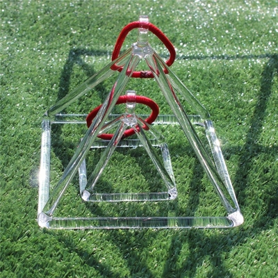 Pyramide en quartz cristal pour la guérison et la thérapie avec sac de transport