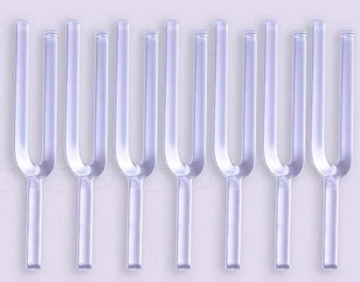 fourchette de réglage en cristal pur de longue durée pour la guérison et la thérapie sonores