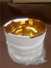 Bols chantants en cristal peints en or clair pour la guérison sonore Vente directe d'usine