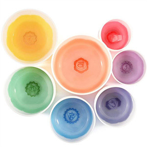 Un ensemble de bol chantant Lotus Chakra fait à la main, couleur et taille uniques