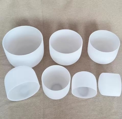 Bol chantant en cristal givré pour le chakra du troisième œil, 8 pouces, pour la méditation, pour la fête des pères