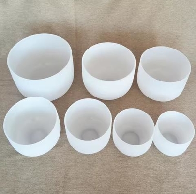 Bol chantant en cristal givré pour le chakra du troisième œil, 8 pouces, pour la méditation, pour la fête des pères