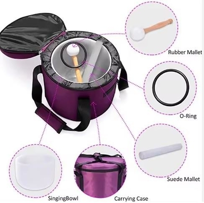 8 pouces glacé quartz bocal de chant chaud taille