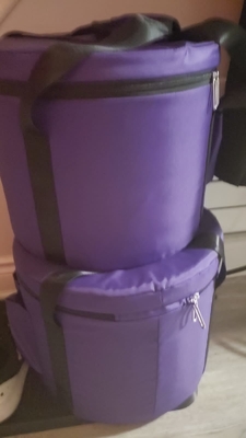Tissus fonctionnels de haute qualité  Étui de transport violet pour la protection du set de bols chantants