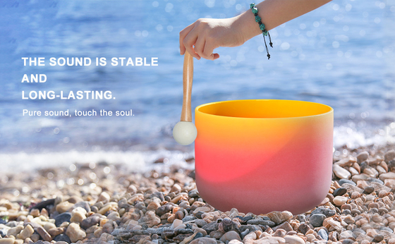 Couleur arc-en-ciel glacé Quartz Crystal Bowl chantant pour l'âme thérapie ou la guérison faite en Chine