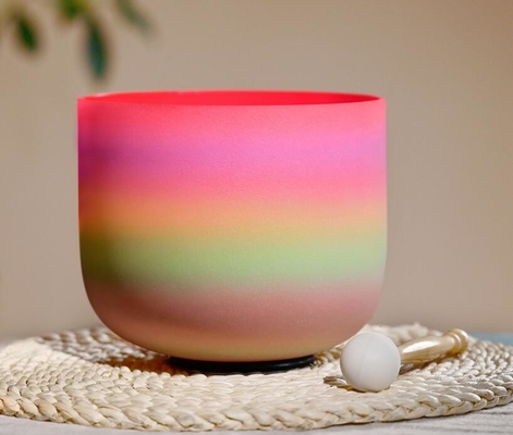 Ensemble de bols chantants en quartz arc-en-ciel, haute pureté 99,9 %, incroyablement résonnants, directement du fabricant
