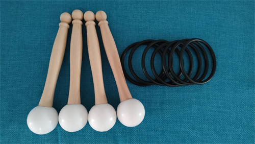 Bâtons en caoutchouc pour bol de chant en cristal