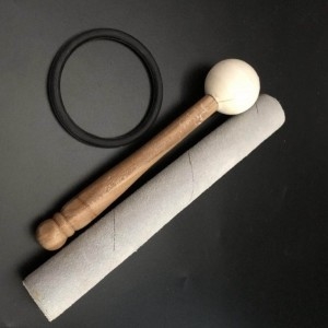 Accessoires pour bols de chant en verre en daim de mouton