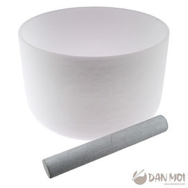 Luminous sound frosted crystal singing bowl wholesale price for chakra balance 8-14 inch