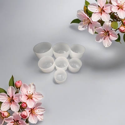 Bols chantants en cristal givré de 6 à 24 pouces disponibles pour tous les types de notes de musique