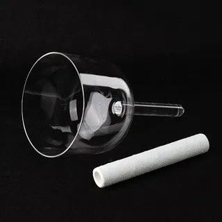 Bocal de chant en cristal portatif à main avec poignée