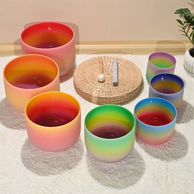 Bouteille de chant en cristal de quartz 12' 30 cm Chakra glacé Vert F