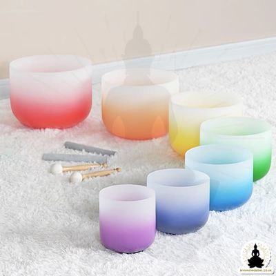 Cuve de chant en cristal de quartz glacé pour la thérapie sonore