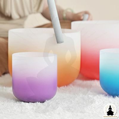 Cuve de chant en cristal de quartz glacé pour la thérapie sonore