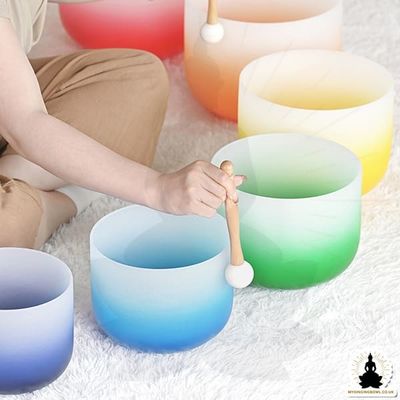Cuve de chant en cristal de quartz glacé pour la thérapie sonore