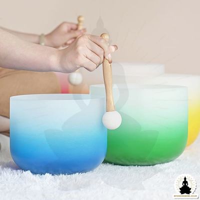 Cuve de chant en cristal de quartz glacé pour la thérapie sonore