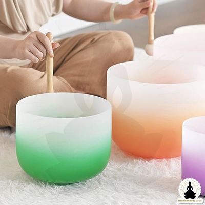 Cuve de chant en cristal de quartz glacé pour la thérapie sonore