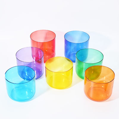 Bols chantants en quartz clair et quartz coloré pour la guérison sonore, avec joints toriques gratuits