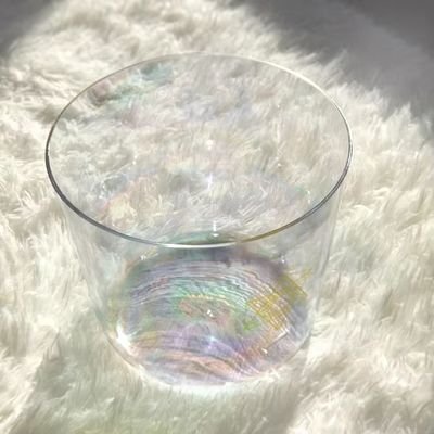 Bols chantants en quartz clair accordés aux chakras avec cristal de haute pureté