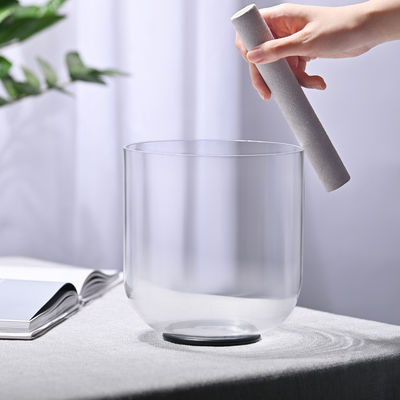 Bols de cristal de quartz chantants accordés aux chakras